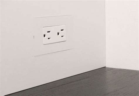 flush mount electrical outlet box|flush mount recessed outlet.